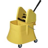 Ensemble de seau pour vadrouille et essoreuse Champ, Pression vers le bas, 10 gal. US (40 pintes), Jaune Seaboard Timber Mart