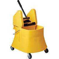 Ensemble de seau pour vadrouille et essoreuse Champ, Pression vers le bas, 7,5 gal. US (30 pintes), Jaune Seaboard Timber Mart