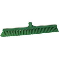 Small Particle Push Broom Head, Fine Bristles, 24", Polyester, Green Seaboard Timber Mart