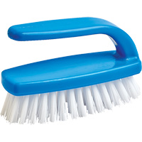 Brosse pour le nettoyage des ongles, 4" l, Soies Synth&eacute;tique, Bleu/Blanc Seaboard Timber Mart