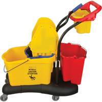 Multifunctional Mop Trolley, Down Press, 9.5 US Gal.(38 Quart), Yellow Seaboard Timber Mart