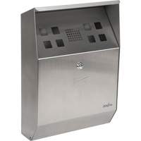 Smoking Receptacle, Wall-Mount, Stainless Steel, 1.6 Litres Capacity, 13-4/5" Height Seaboard Timber Mart