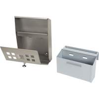 Smoking Receptacle, Wall-Mount, Stainless Steel, 1.6 Litres Capacity, 13-4/5" Height Seaboard Timber Mart