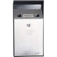 Smoking Receptacle, Wall-Mount, Stainless Steel, 1 Litre Capacity, 11-4/5" Height Seaboard Timber Mart