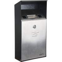 Smoking Receptacle, Wall-Mount, Stainless Steel, 1 Litre Capacity, 11-4/5" Height Seaboard Timber Mart