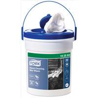 Hand Cleaning Wet Wipe Bucket, 58 Wipes, 10-3/5" x 10-3/5" Seaboard Timber Mart
