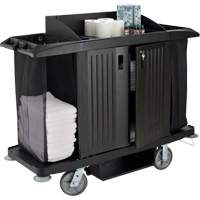 Executive Full-Size Housekeeping Cart with Doors Seaboard Timber Mart