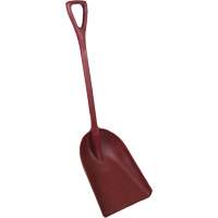 One-Piece Metal Detectable Shovel, 13-3/4" x 17" Blade, 42-1/2" Length, Plastic, Red Seaboard Timber Mart