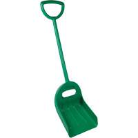 Double Grip Wide Shovel, 14" x 18" Blade, 47-1/2" Length, Plastic, Green Seaboard Timber Mart
