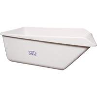 Angled Dump Tub with Drain, Plastic, White Seaboard Timber Mart
