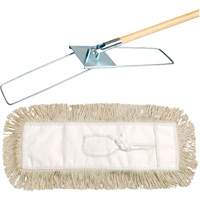 Break-Ezy Dust Mop System, Tie-On Style, Cotton, 48" L x 3-1/2" W Seaboard Timber Mart