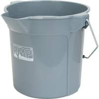Round Bucket with Pouring Spout, 2.64 US Gal. (10.57 qt.) Capacity, Grey Seaboard Timber Mart