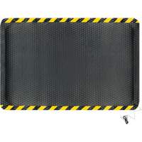 Tapis conductible Hog Heaven, 4' la x 6' lo, 5/8" &eacute;paisseur, Noir/Jaune, Nitrile Seaboard Timber Mart