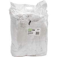 Recycled Material Wiping Rags, Cotton, White, 25 lbs. Seaboard Timber Mart