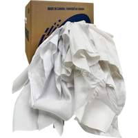 Recycled Wiping Rags, Cotton, White, 10 lbs. Seaboard Timber Mart