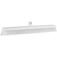 Heavy-Duty Push Broom, Fine/Stiff Bristles, 24", White Seaboard Timber Mart