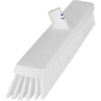 Heavy-Duty Push Broom, Fine/Stiff Bristles, 24", White Seaboard Timber Mart