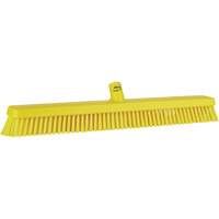 Heavy-Duty Push Broom, Fine/Stiff Bristles, 24", Yellow Seaboard Timber Mart
