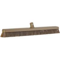 Heavy-Duty Push Broom, Fine/Stiff Bristles, 24", Brown Seaboard Timber Mart