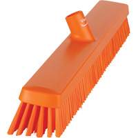 Heavy-Duty Push Broom, Fine/Stiff Bristles, 24", Orange Seaboard Timber Mart
