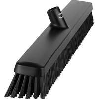 Heavy-Duty Push Broom, Fine/Stiff Bristles, 24", Black Seaboard Timber Mart