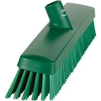 Push Broom Head, Fine/Stiff Bristles, 16-1/2", Polyester/Polypropylene, Green Seaboard Timber Mart