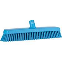 Push Broom Head, Fine/Stiff Bristles, 16-1/2", Polyester/Polypropylene, Blue Seaboard Timber Mart