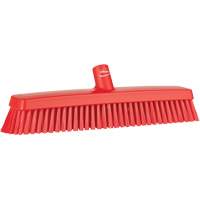 Push Broom Head, Fine/Stiff Bristles, 16-1/2", Polyester/Polypropylene, Red Seaboard Timber Mart