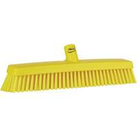 Push Broom Head, Fine/Stiff Bristles, 16-1/2", Polyester/Polypropylene, Yellow Seaboard Timber Mart