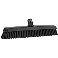 Push Broom Head, Fine/Stiff Bristles, 16-1/2", Polyester/Polypropylene, Black Seaboard Timber Mart