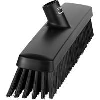 Push Broom Head, Fine/Stiff Bristles, 16-1/2", Polyester/Polypropylene, Black Seaboard Timber Mart