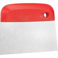 Flexible Stainless Steel Dough Cutter/Scraper, Red, 4-1/2" W x 5-3/4" L Seaboard Timber Mart