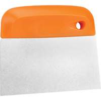 Flexible Stainless Steel Dough Cutter/Scraper, Orange, 4-1/2" W x 5-3/4" L Seaboard Timber Mart