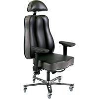 Synergo II 24h Ergonomic Chair, Vinyl, Black/Grey, 350 lbs. Capacity Seaboard Timber Mart