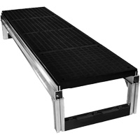 Trousse de plateforme de travail modulaire en aluminium lisse FOUNDATION, 18" la x 72" pr, Capacit&eacute; de 400 lb, Enti&egrave;rement soud&eacute; Seaboard Timber Mart
