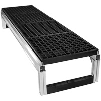 Trousse de plateforme de travail modulaire en aluminium &agrave; drainage ouvert FOUNDATION, 18" la x 72" pr, Capacit&eacute; de 400 lb, Enti&egrave;rement soud&eacute; Seaboard Timber Mart