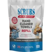 Hand Cleaner Towels Refill Pack, 72 Wipes, 10" x 12" Seaboard Timber Mart