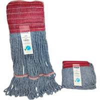 Wide-Band Mop Head, Antimicrobial/Floor Finishing/Specialty, Cotton/Rayon/Synthetic, Loop Style Seaboard Timber Mart