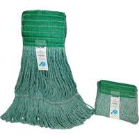 Wide-Band Mop Head, Antimicrobial/Floor Finishing/Specialty, Cotton/Rayon/Synthetic, Loop Style Seaboard Timber Mart