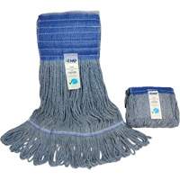 Wide-Band Mop Head, Antimicrobial/Floor Finishing/Specialty, Cotton/Rayon/Synthetic, Loop Style Seaboard Timber Mart