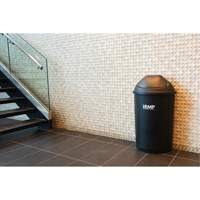 Half-Round Garbage Bin, Polyethylene, 21 US gal. Seaboard Timber Mart