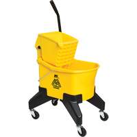 Seau & essoreuse pour vadrouille Grizzly, Pression vers le bas, 8 gal. US (32 pintes), Jaune Seaboard Timber Mart
