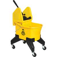 Seau & essoreuse pour vadrouille Grizzly, Pression lat&eacute;rale, 8 gal. US (32 pintes), Jaune Seaboard Timber Mart
