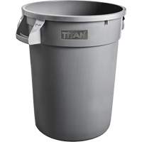 Grey Titan Garbage Container, Plastic, 20 US gal. Seaboard Timber Mart