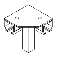 Floor Mount Curtain Partition 90° Corner Connector Seaboard Timber Mart