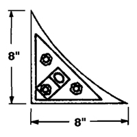 Wheel Chock, 8" x 8" x 8", Black Seaboard Timber Mart