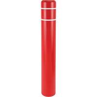 Polyethylene Bollard Covers, 4-1/2" Dia. x 52" L, Red Seaboard Timber Mart