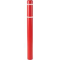 Polyethylene Bollard Covers, 6-5/8" Dia. x 60" L, Red Seaboard Timber Mart