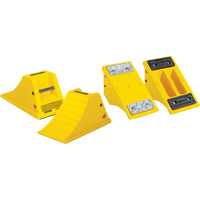 All-Terrain Heavy-Duty Wheel Chocks, Polyurethane, Yellow, 8-1/2" W x 15-1/2" D x 8-1/4" H Seaboard Timber Mart