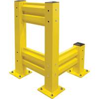 Industrial Safety Guard Rail, Steel, 19" L x 12" H, Safety Yellow Seaboard Timber Mart